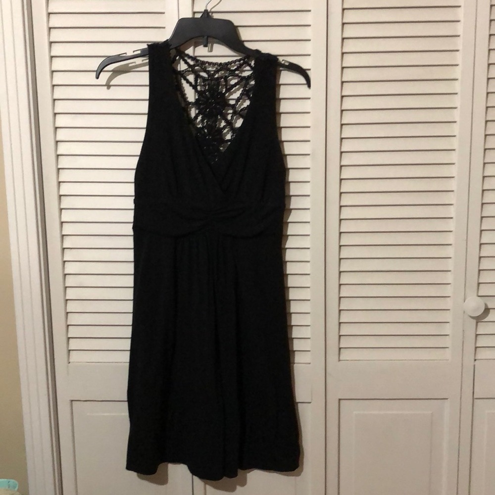 Black sundress with lace back